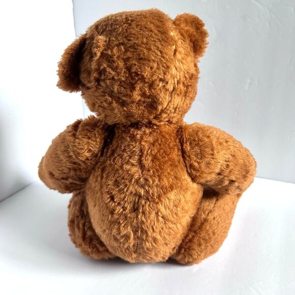 Handmade Jointed Brown Teddy Bear Fuzzy Round Sweet Face Stuffed Bear - Picture 3 of 8